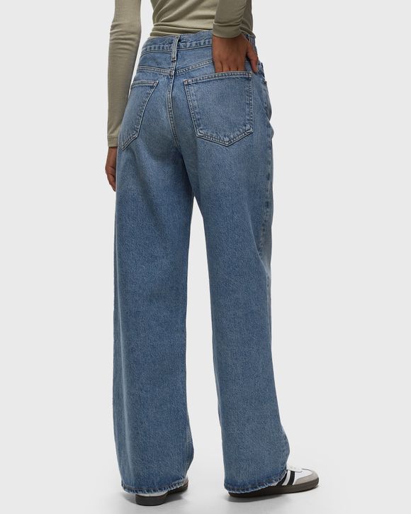 デニム・ジーパン AGOLDE Women Denim Pants A228B 1535NTU BLUE Dame high-rise wide-leg jeans in blue - Agolde | Mytheresa