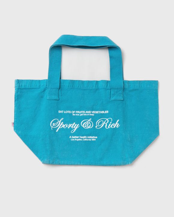 Sporty & Rich Script Logo Tote Bag Blue | BSTN Store