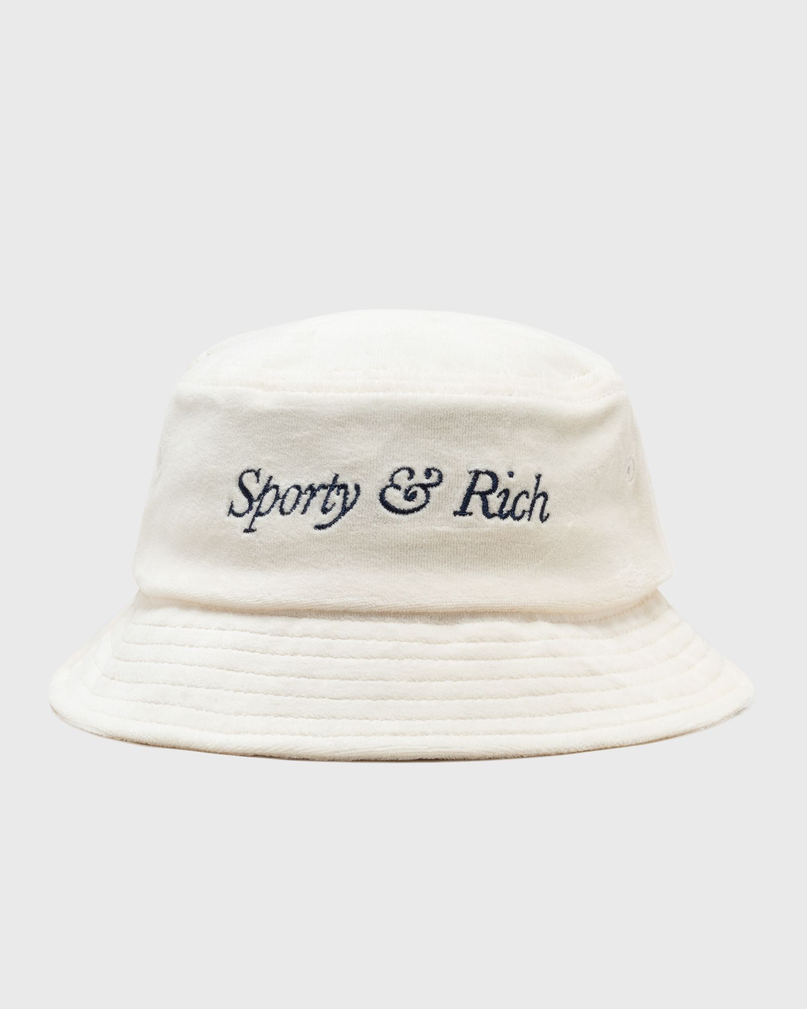 Italic Logo Embroidered Velour Bucket Hat