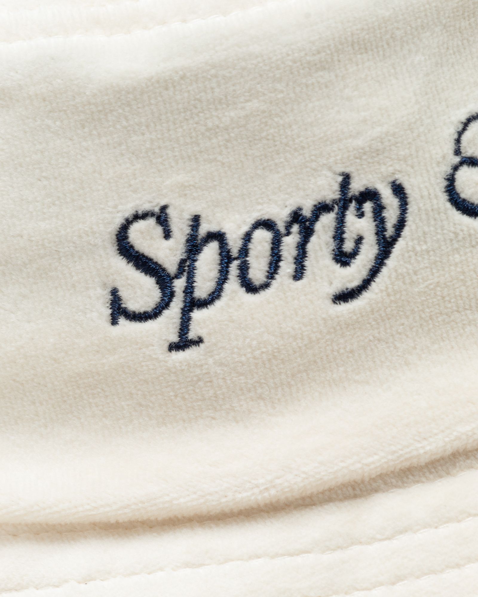 Italic Logo Embroidered Velour Bucket Hat