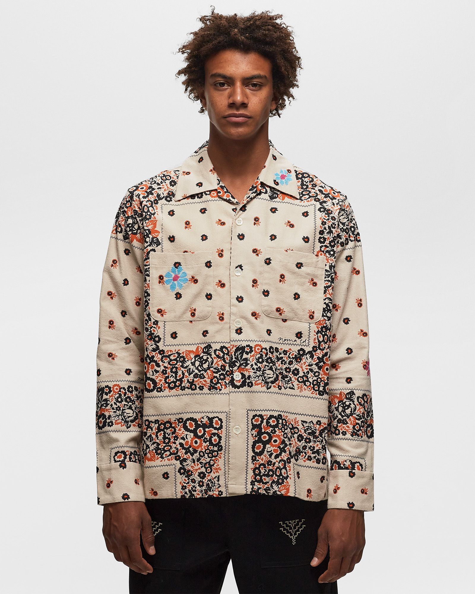 Adish x Noma t.d Embroidered Flannel Button Shirt
