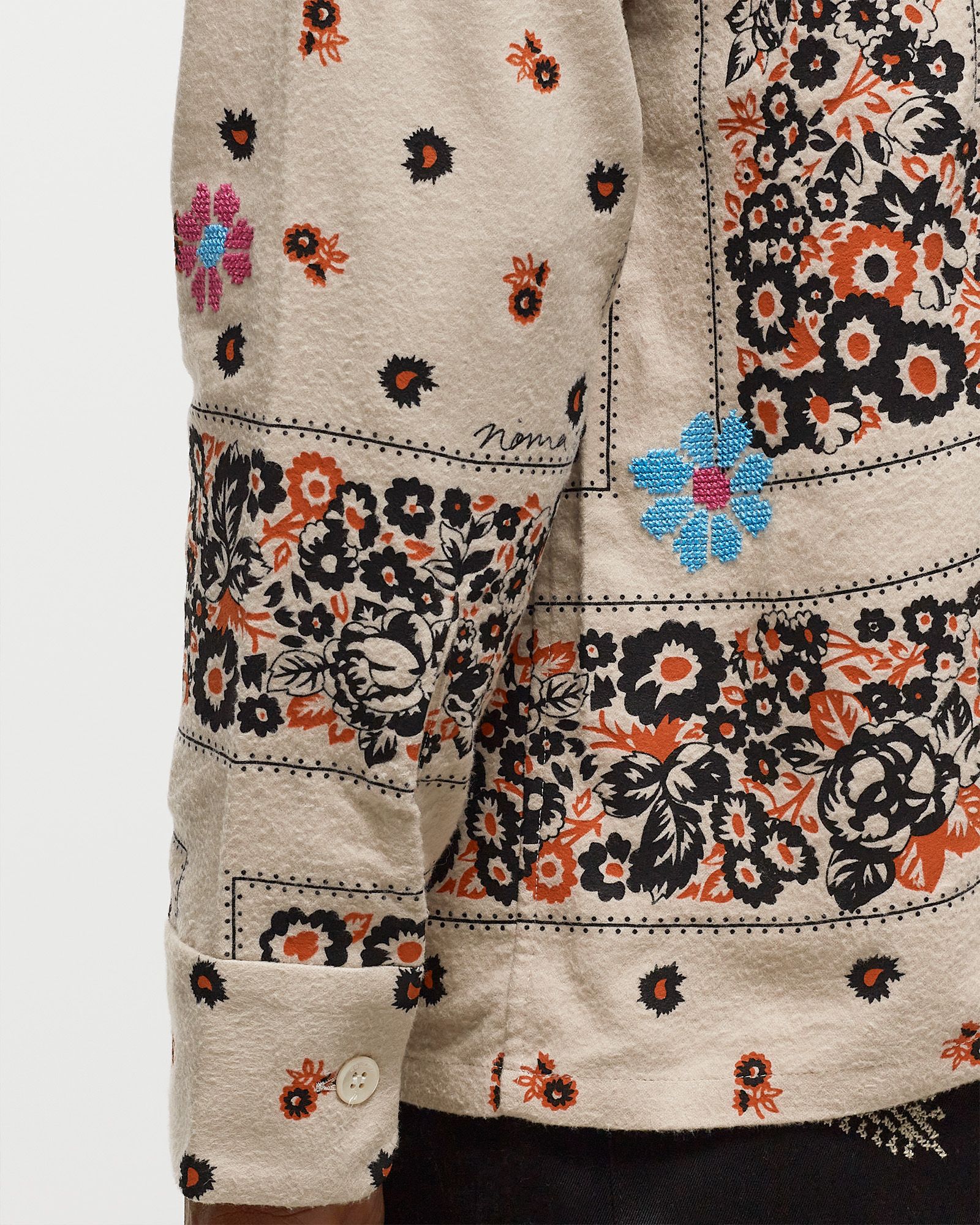 Adish x Noma t.d Embroidered Flannel Button Shirt