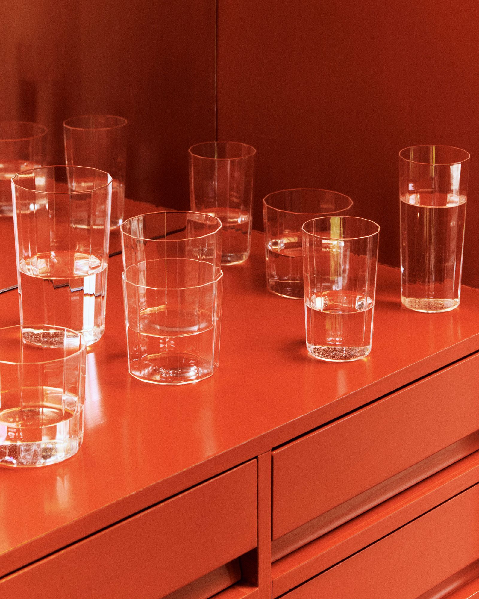 Angle Glass-Set of 4 Tall