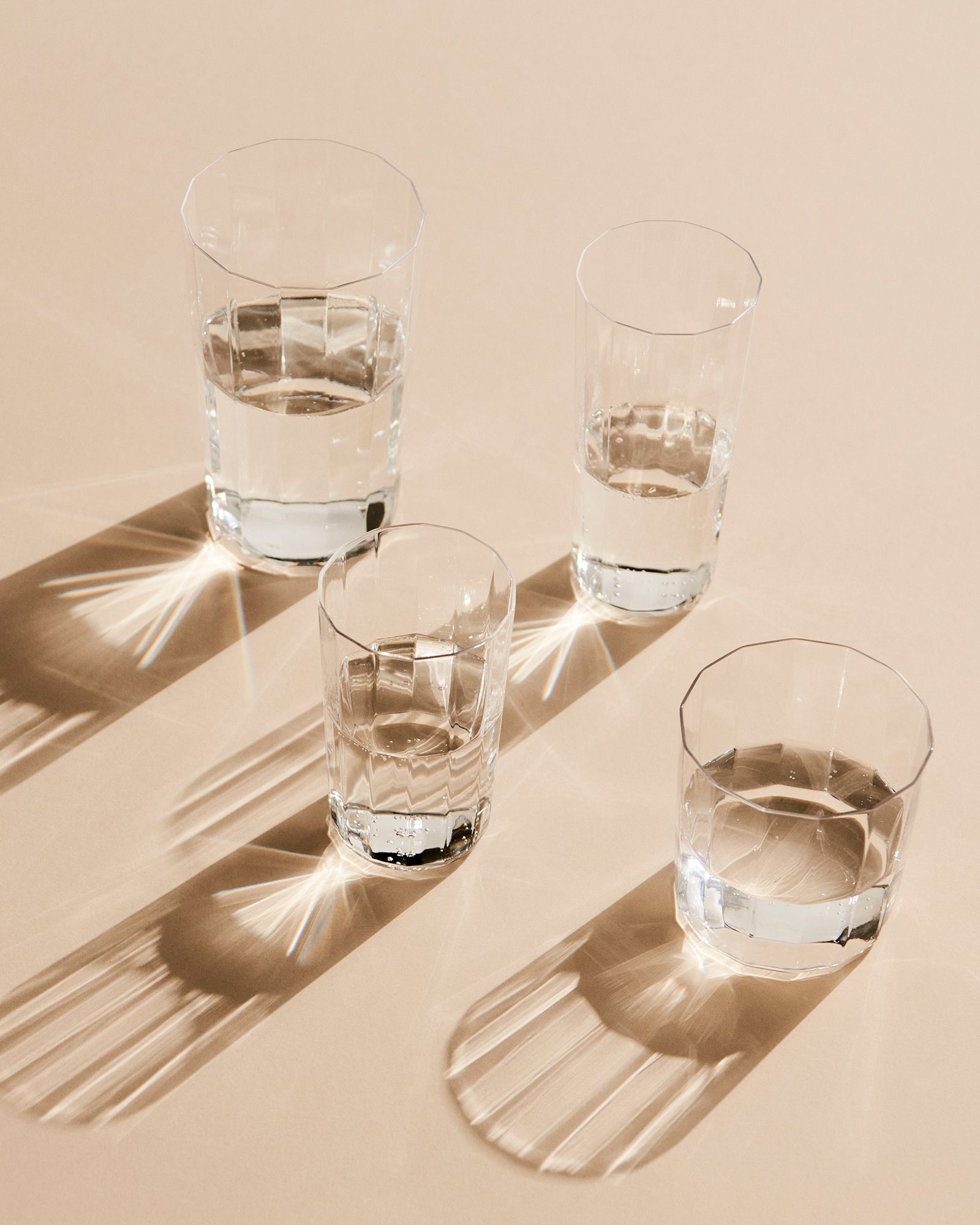 Angle Glass-Set of 4 Wide