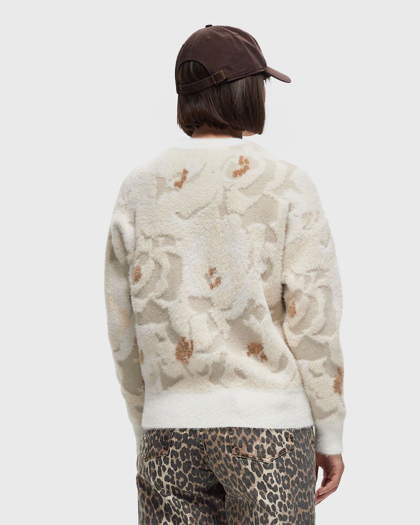FLORAL JACQUARD INTARSIA SWEATER
