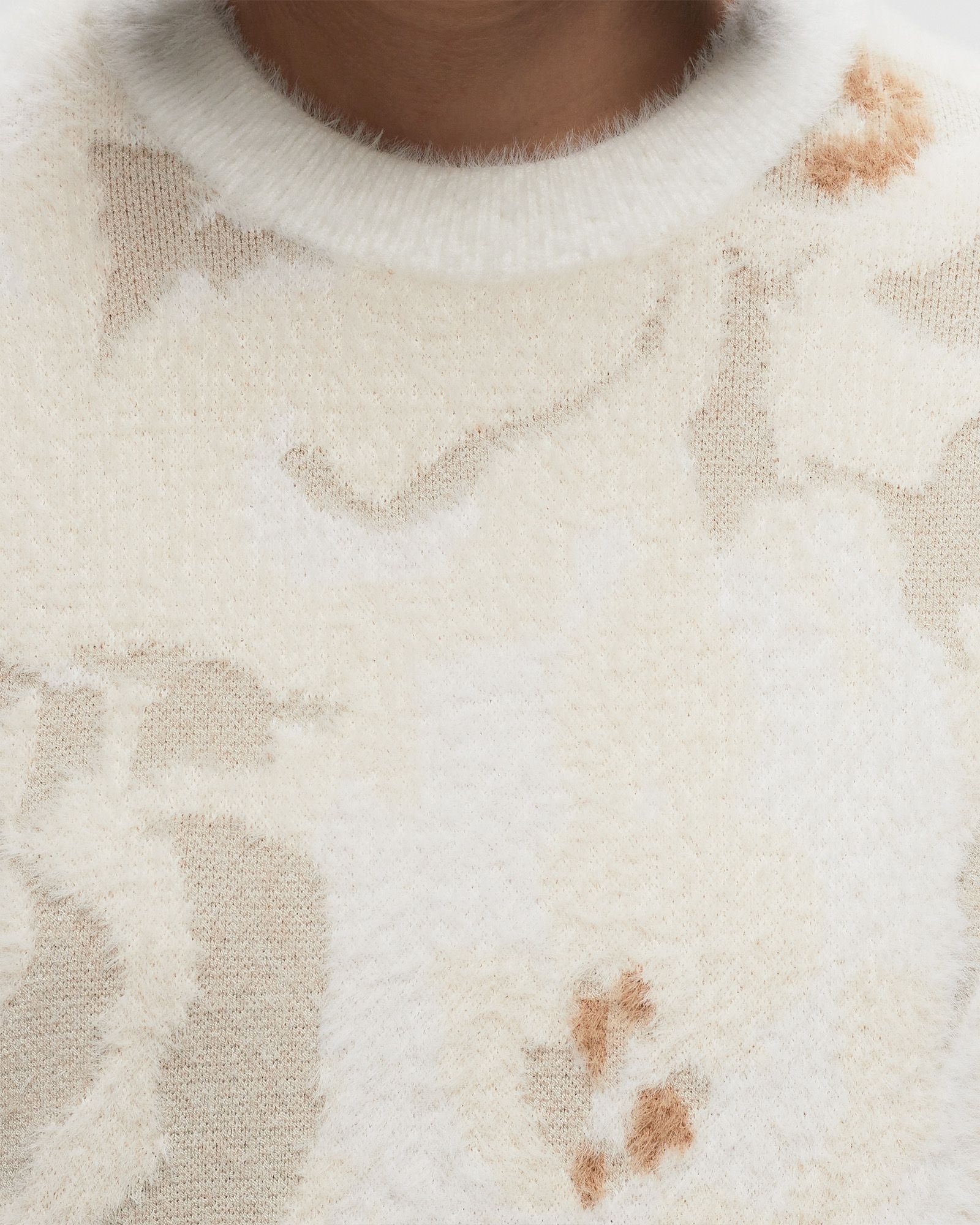 FLORAL JACQUARD INTARSIA SWEATER