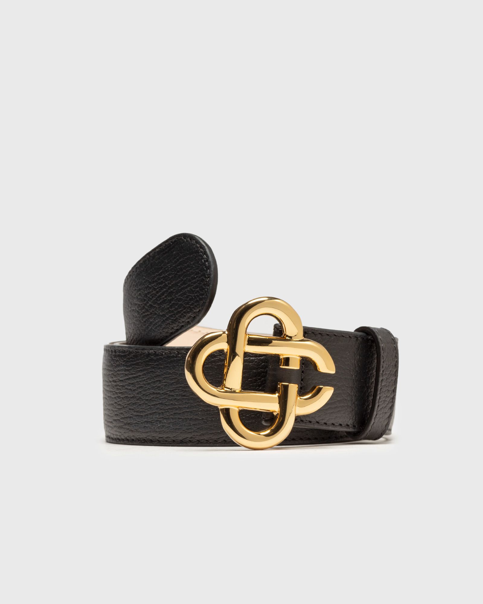 LOGO BUCKLE LEATHER BELT