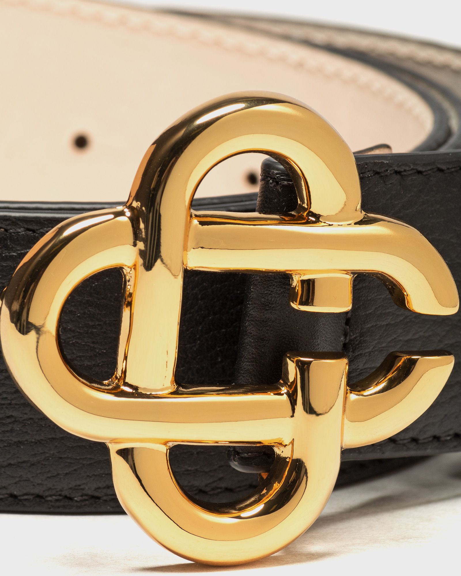 LOGO BUCKLE LEATHER BELT