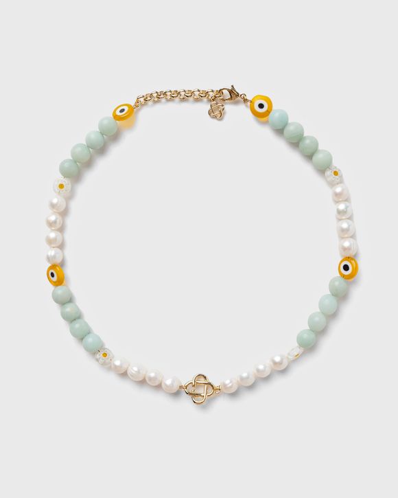 MINT & YELLOW CHARM NECKLACE