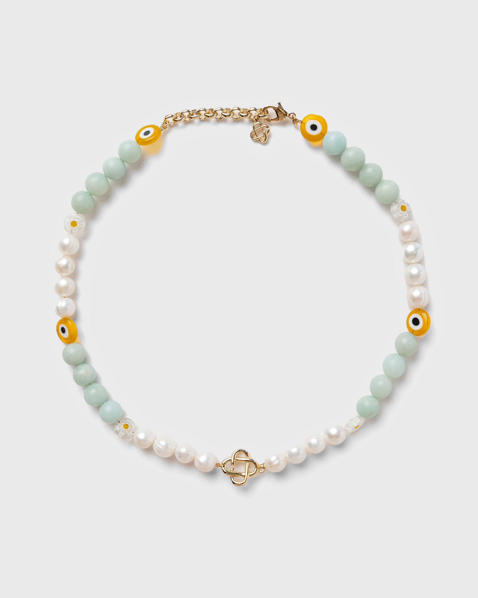 MINT & YELLOW CHARM NECKLACE