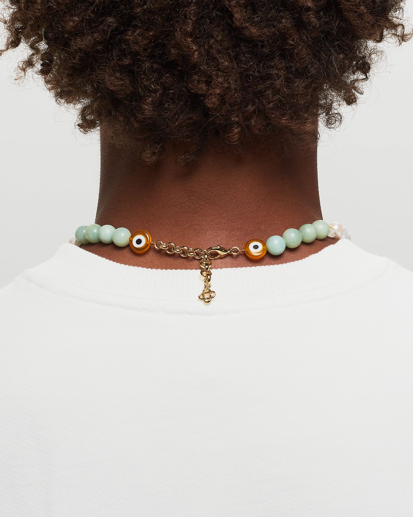 MINT & YELLOW CHARM NECKLACE