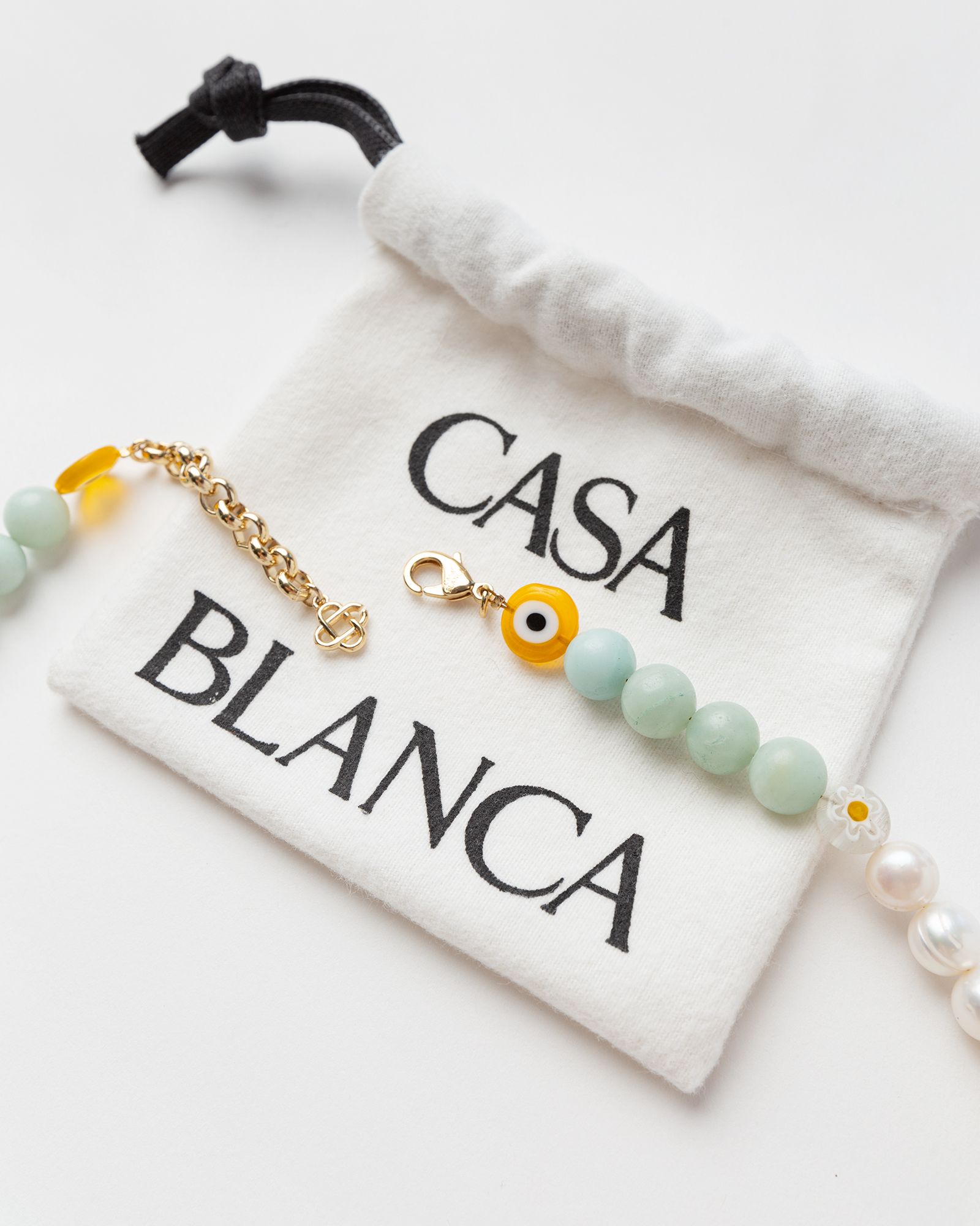 MINT & YELLOW CHARM NECKLACE