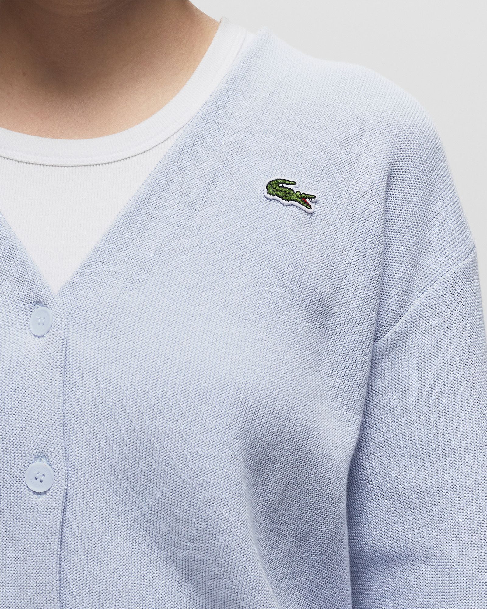 V NECK COTTON CARDIGAN