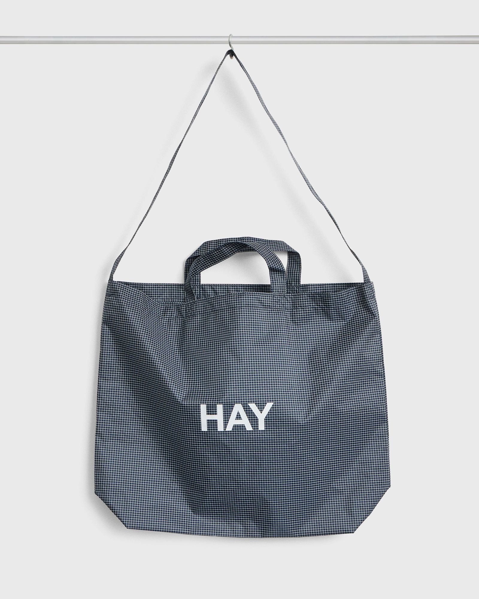 Hay Men's Blue Grid Crossover Bag Medium