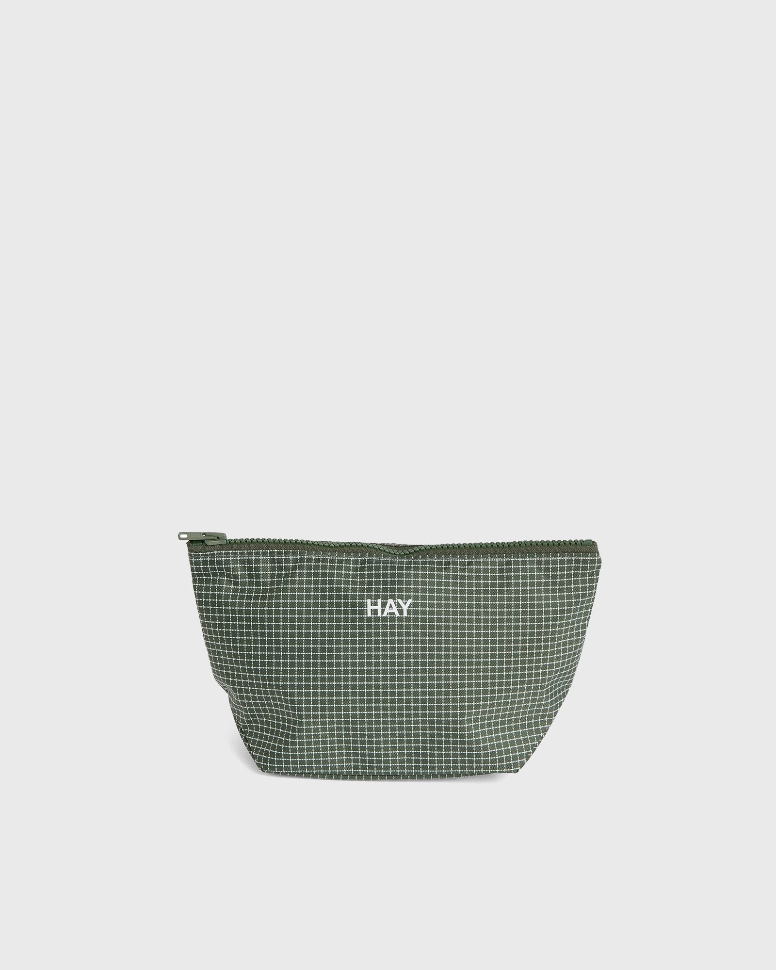 Hay Men's Green Grid Pouch Small