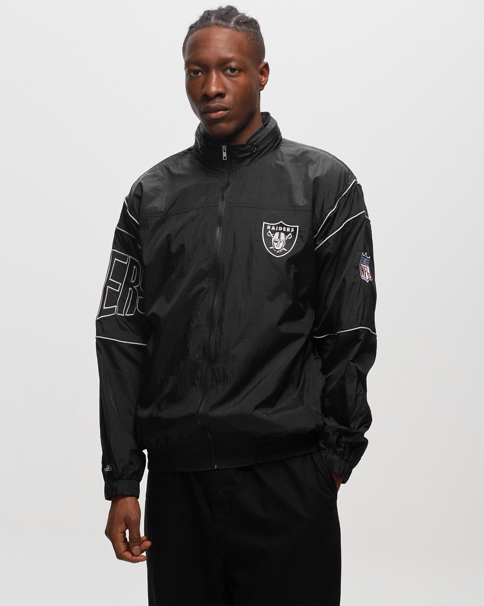 Mitchell & Ness RAIDERS スローバックジャケット Mitchell & Ness Lightweight Oakland Raiders Satin Jacket