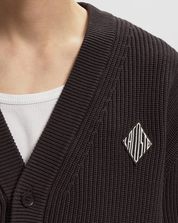 Relaxed Fit Ribbed Cotton Cardigan