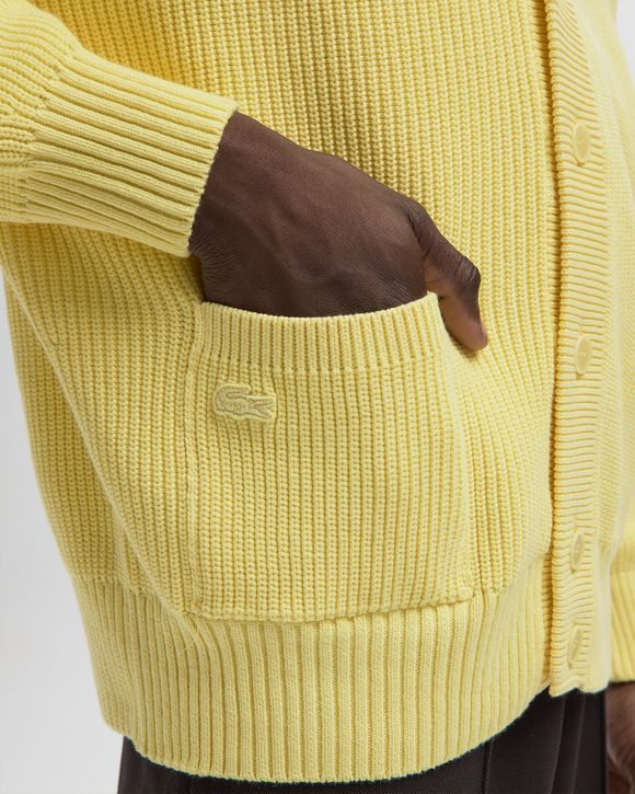 Relaxed Fit Ribbed Cotton Cardigan