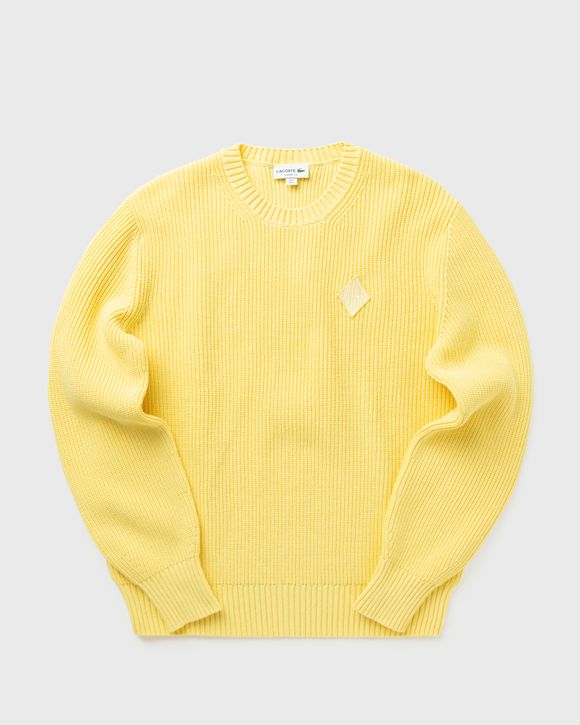 Pearl Rib Knit Badge Accent Sweater