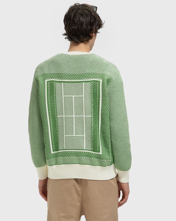 Tennis Court Graphic Jacquard Sweater