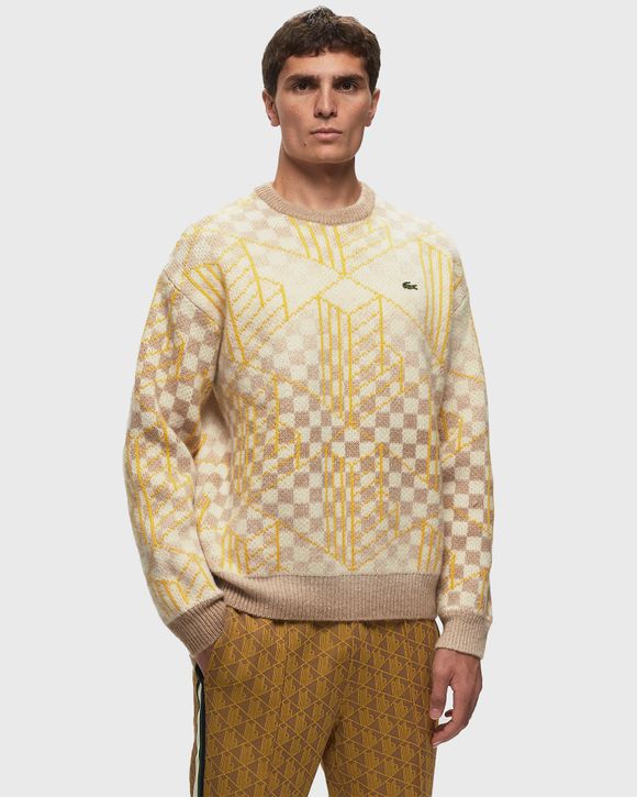 Louis Vuitton Monogram Embroidered Wool Crewneck BROWN. Size L0