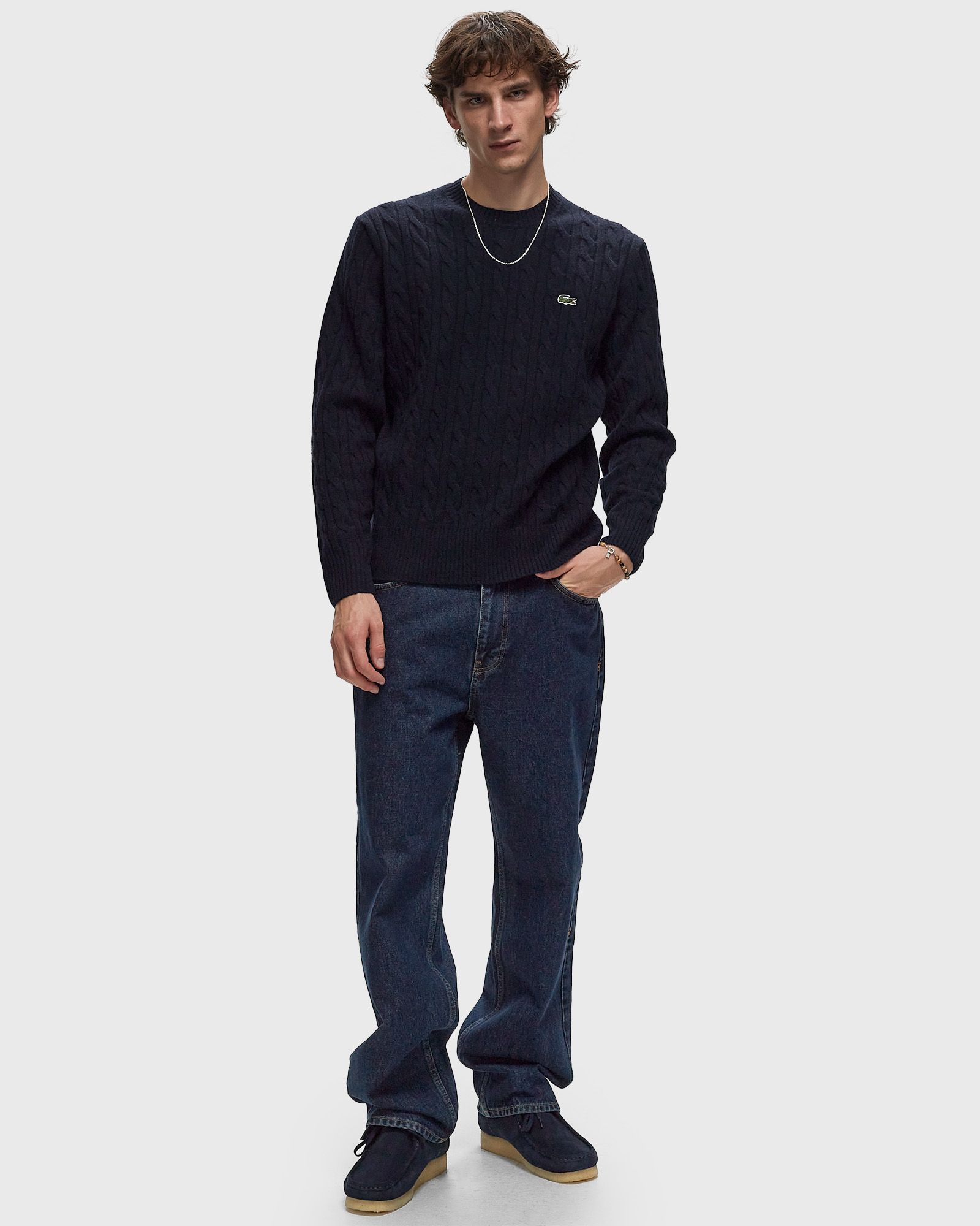 CARDED WOOL CREW NECK SWEATER