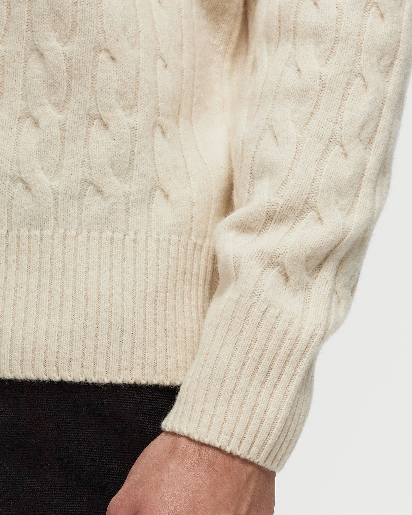 CARDED WOOL CREW NECK SWEATER