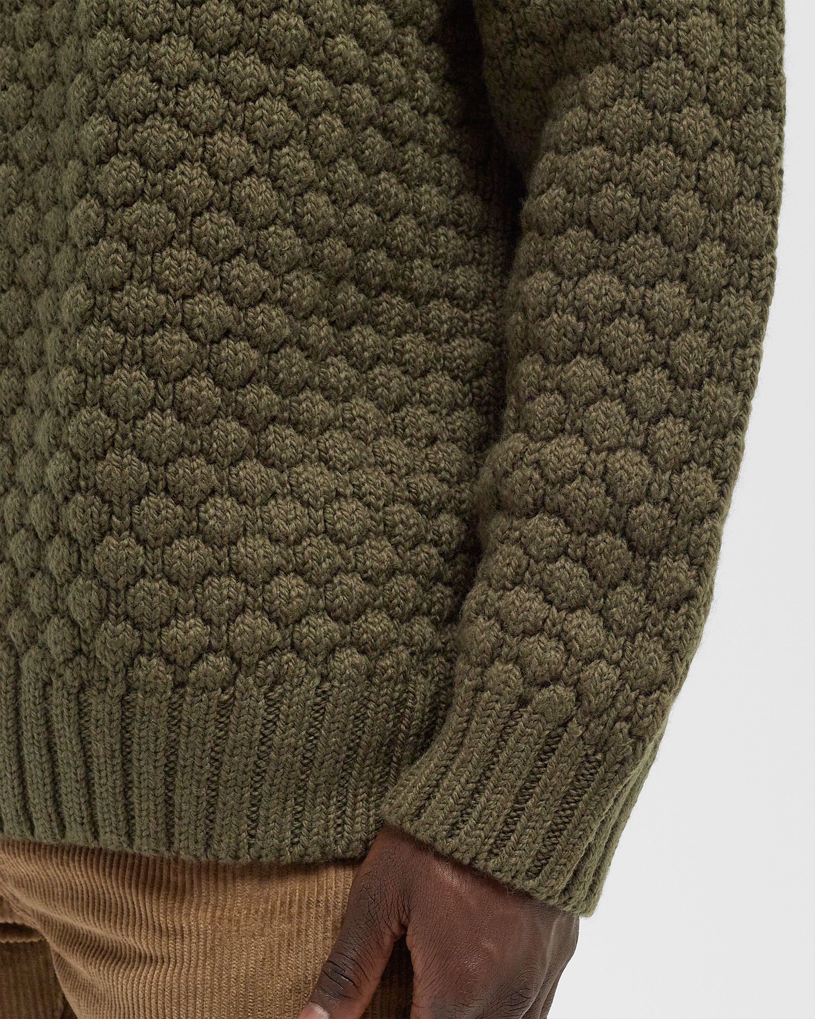 CARDED WOOL CREW NECK SWEATER