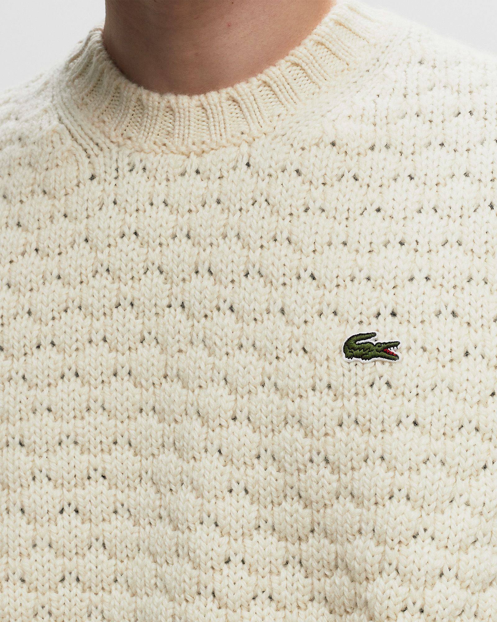 CARDED WOOL CREW NECK SWEATER