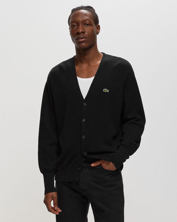 Black on sale lacoste cardigan