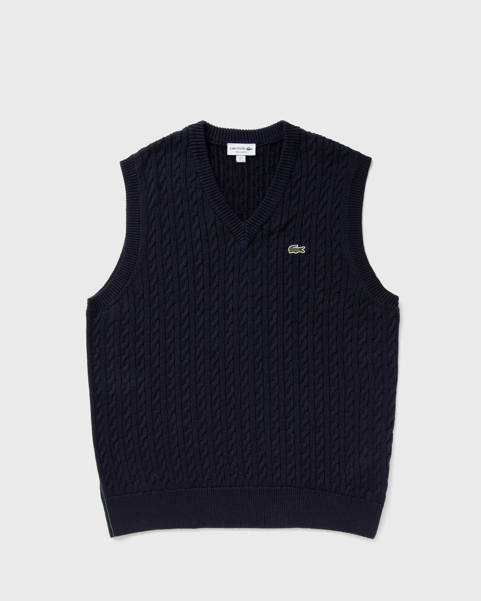 COTTON BLEND CABLE KNIT SWEATER VEST