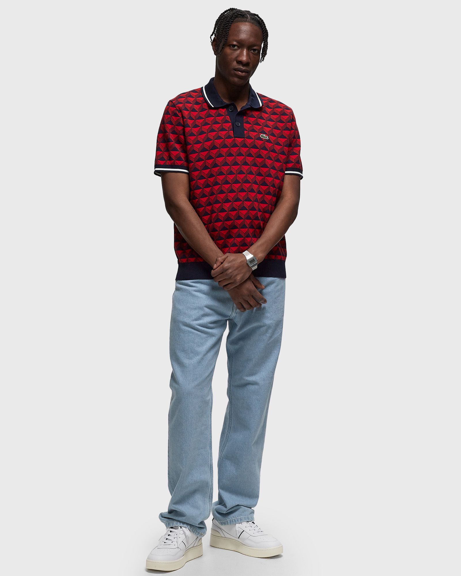 ROBERT GEORGE MOTIF POLO COLLAR SWEATER