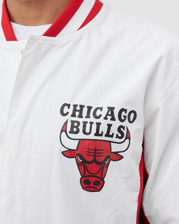 chicago bulls warm up jacket white