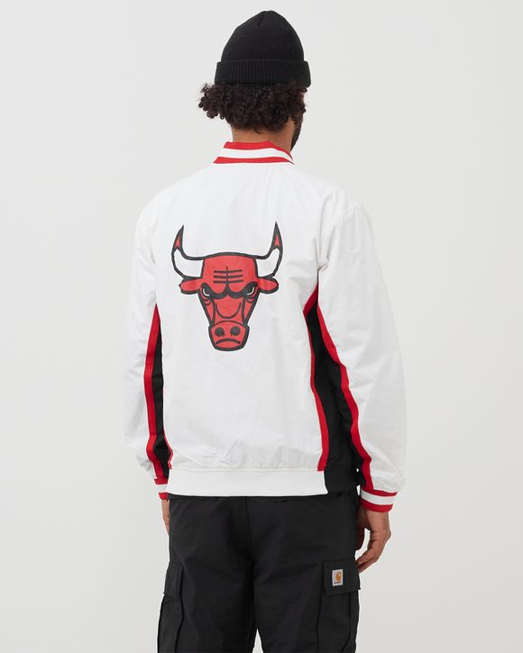 Mitchell & Ness Men's Chicago Bulls Authentic Warm Up Jacket - White