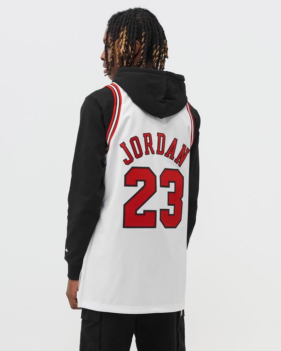 Mitchell and Ness Authentic Michael Jordan Chicago Bulls Road NBA Finals 1997-98 Jersey, Red/Black / S