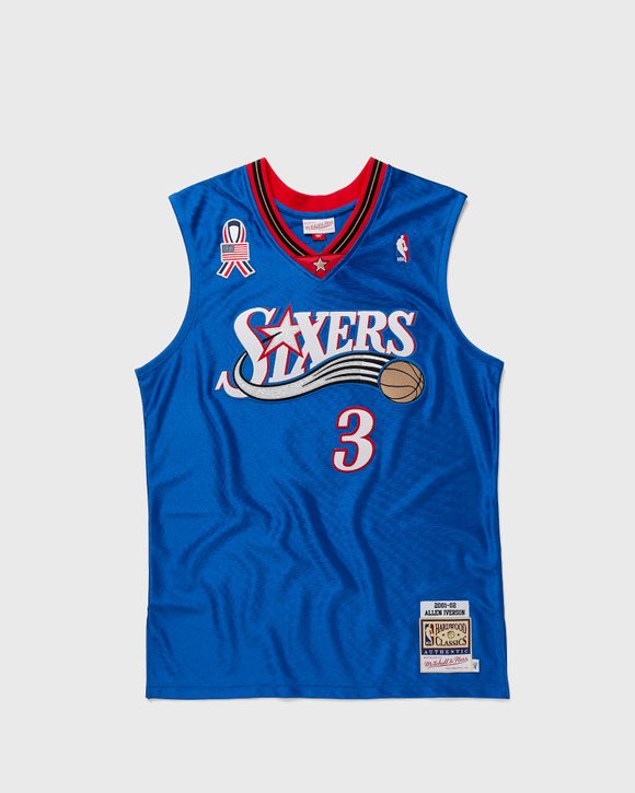 Sixers Retro 76ers Allen Iverson Mitchell & Ness White 2001 NBA Authentic  Jersey