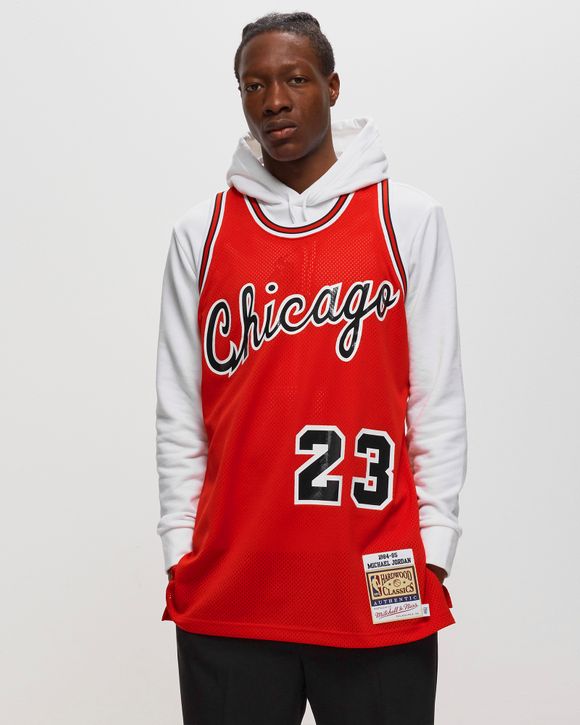 Chicago Bulls Michael Jordan 1984 Road Authentic Jersey By Mitchell & Ness  - Scarlett - Mens