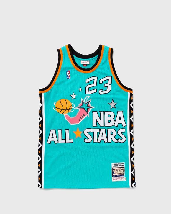 Mitchell & Ness Men's Michael Jordan 1996 All Star Game Authentic Jersey, Teal, Size: Small