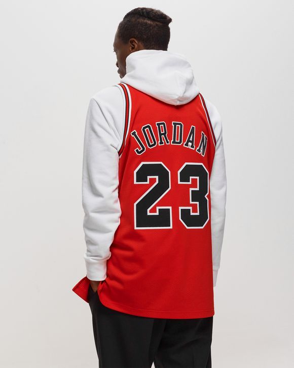 Mitchell & Ness Authentic Michael Jordan Chicago Bulls Road Finals NBA 1995-96 Jersey, Scar Red / L