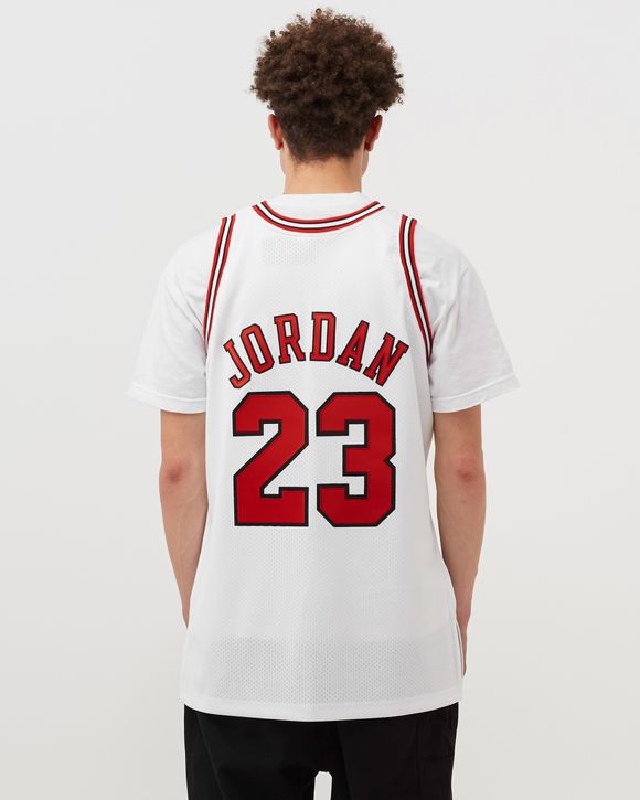 Men's Nike Chicago Bulls No23 Michael Jordan White NBA Authentic Association Edition Jersey