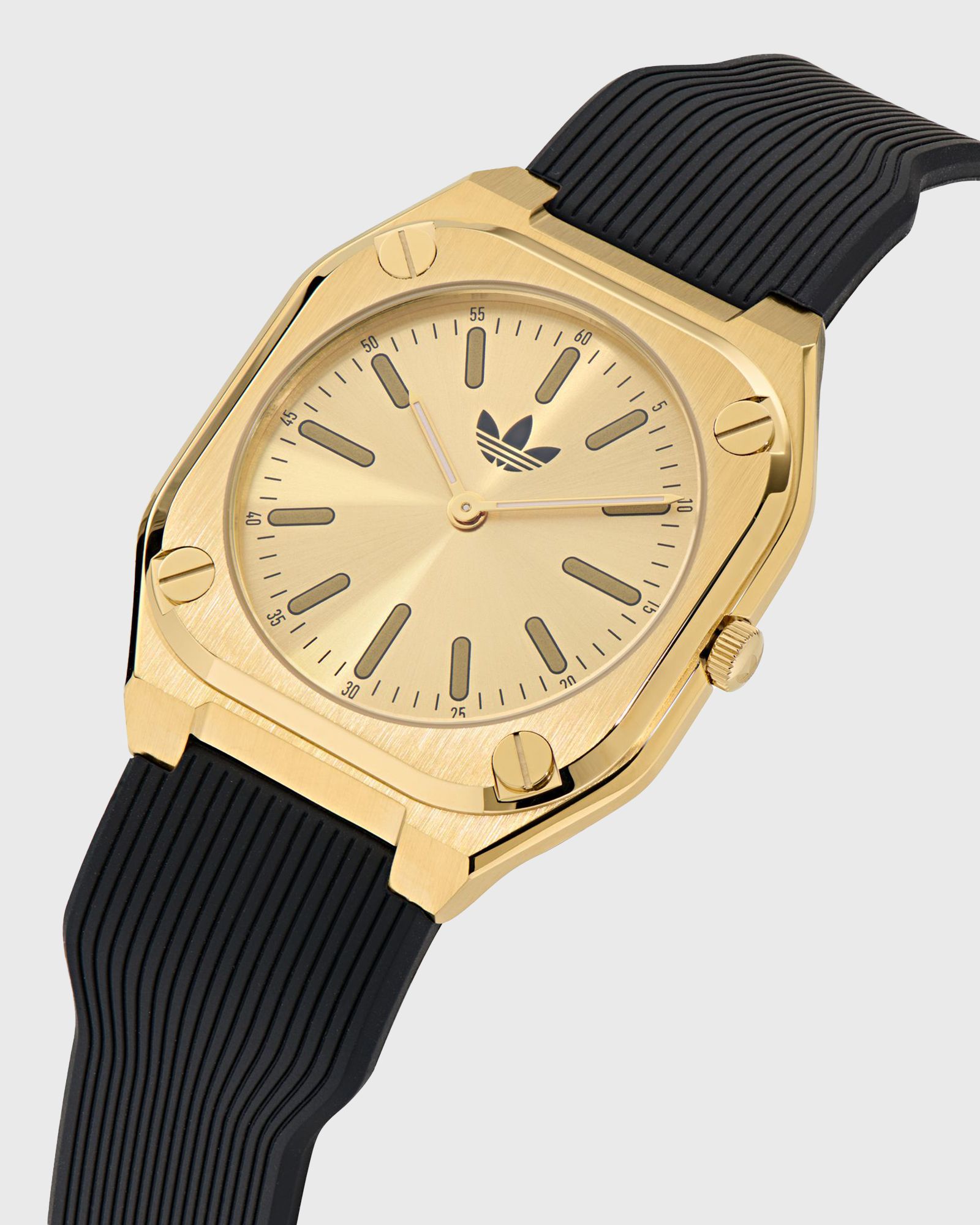 IP Gold SST Case Gold Dial Black Silicone Strap