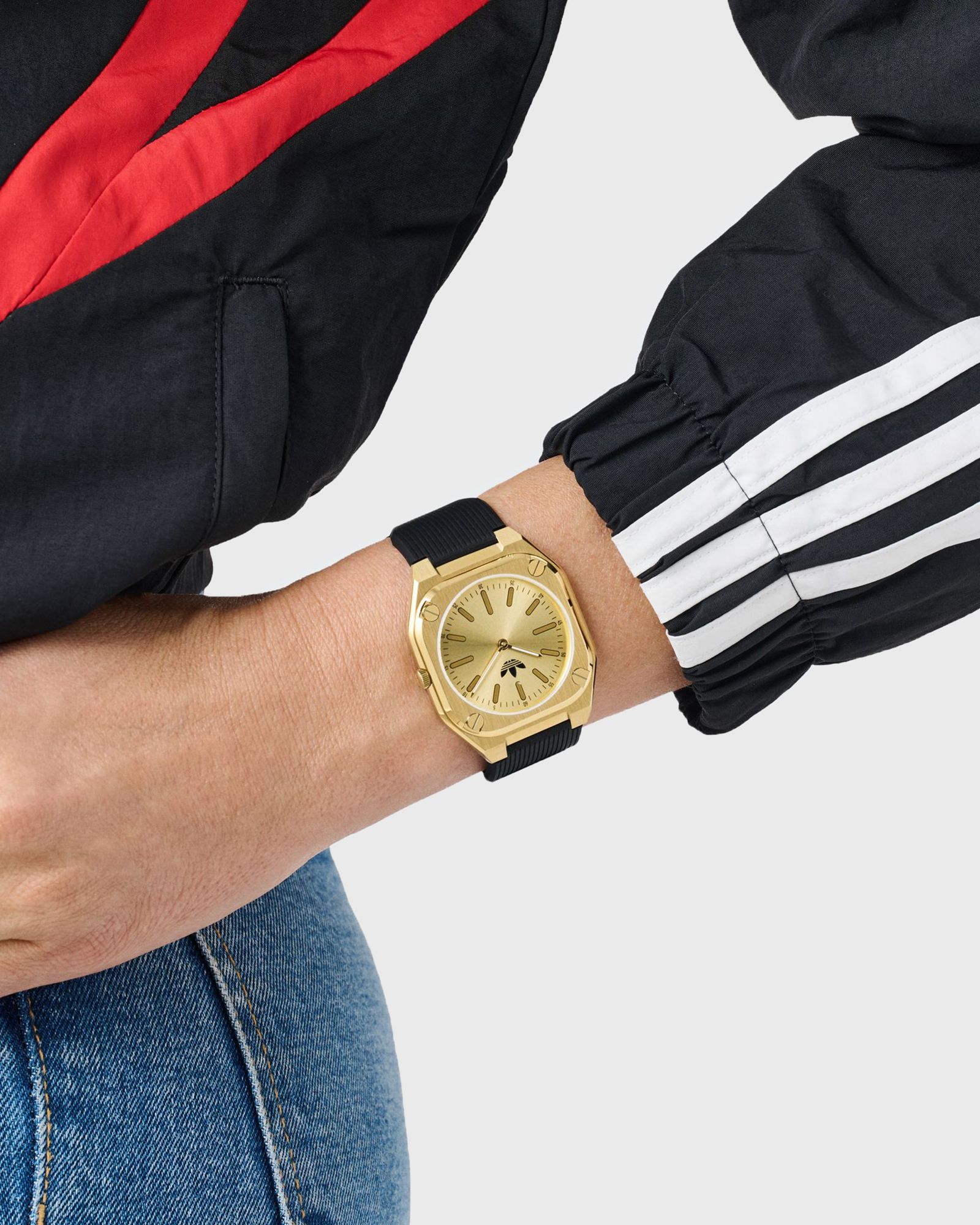 IP Gold SST Case Gold Dial Black Silicone Strap