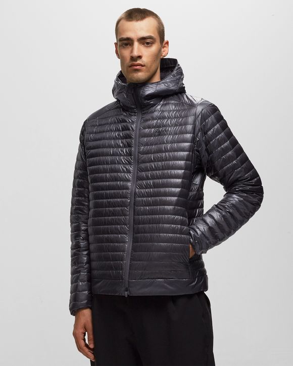 Rapha EXPLORE HOODED LIGHTWEIGHT DOWN JACKET Grey - CARBON GREY/BLACK