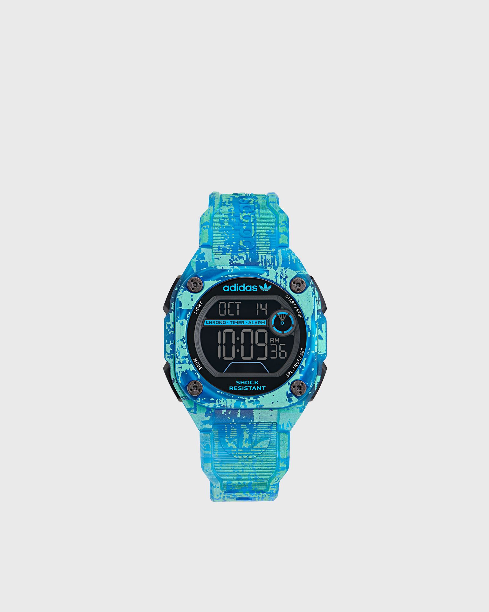 Traslucent Blue Resin Case Black Dial Traslucent Blue Resin Strap