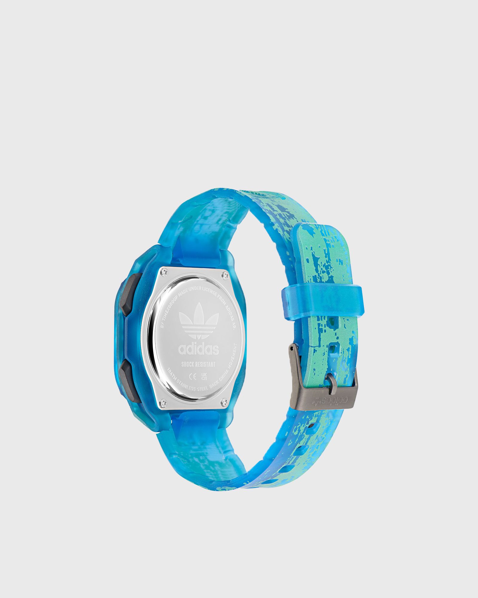 Traslucent Blue Resin Case Black Dial Traslucent Blue Resin Strap