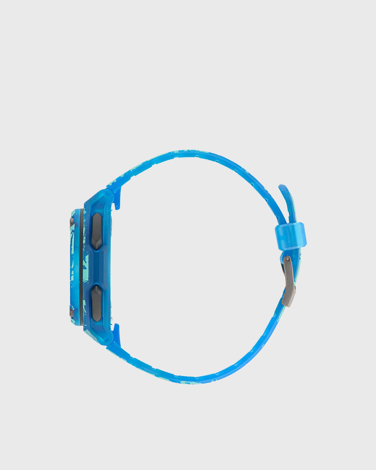 Traslucent Blue Resin Case Black Dial Traslucent Blue Resin Strap