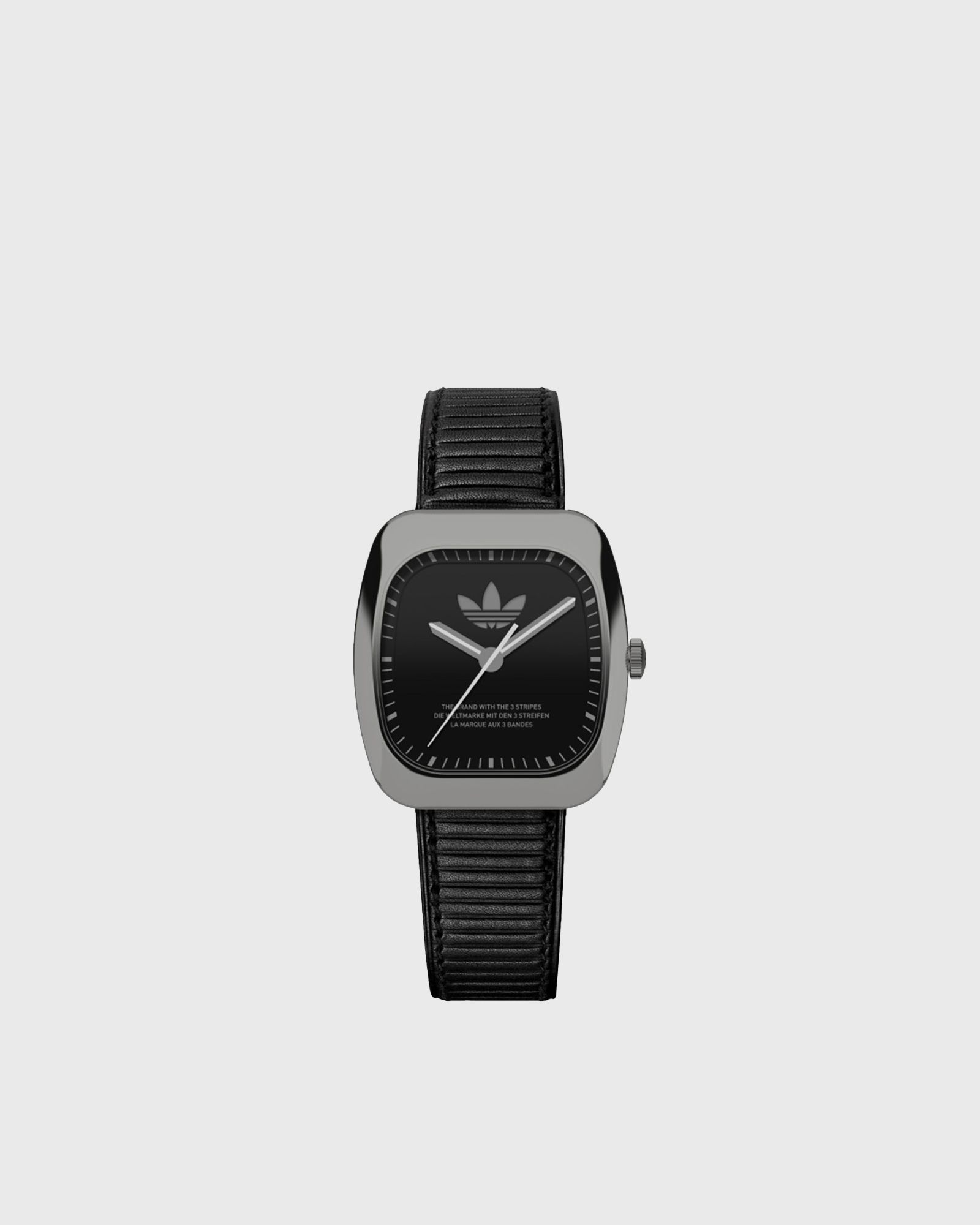 IP Gunmetal SST Case Black Dial Black Leather Strap