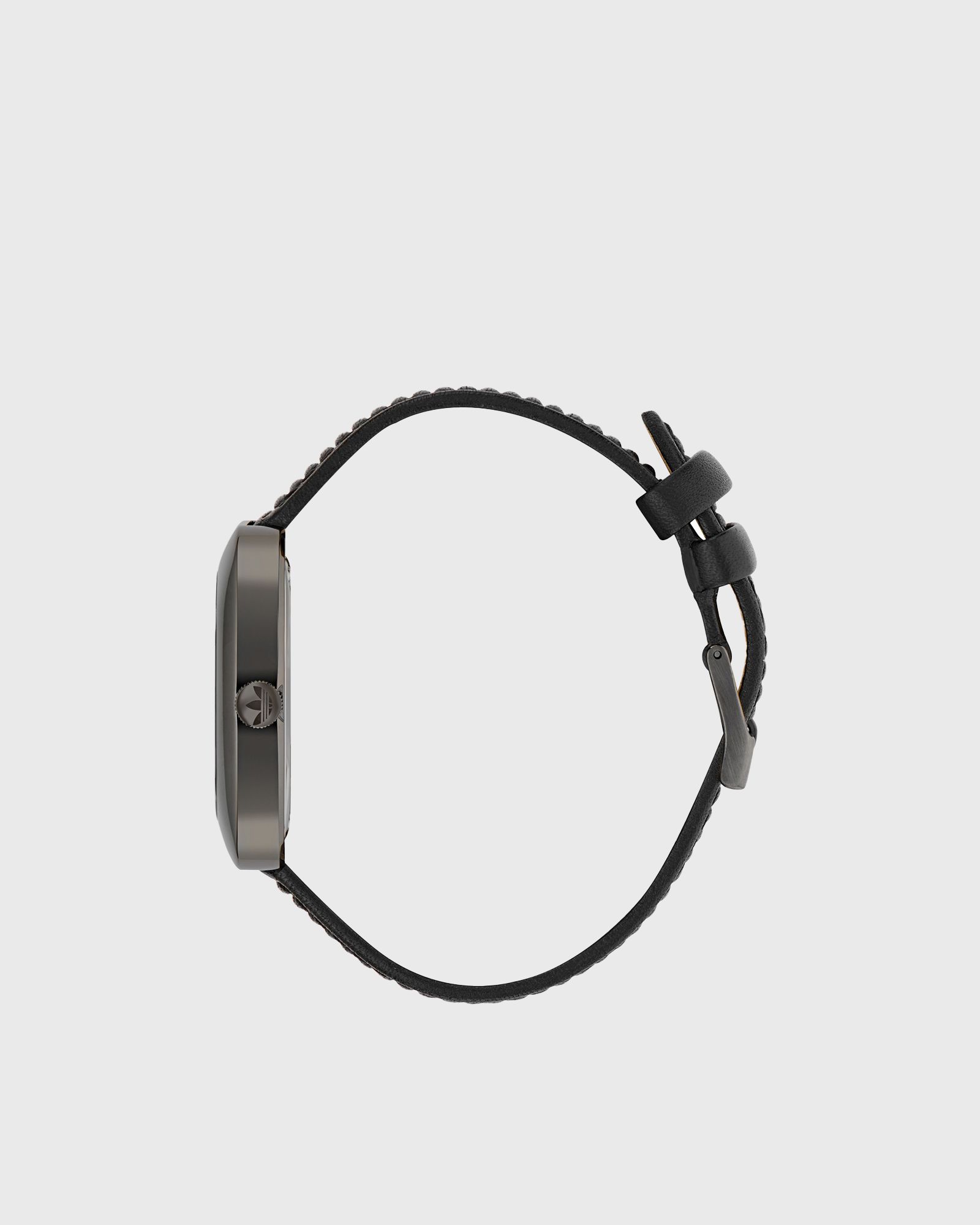 IP Gunmetal SST Case Black Dial Black Leather Strap