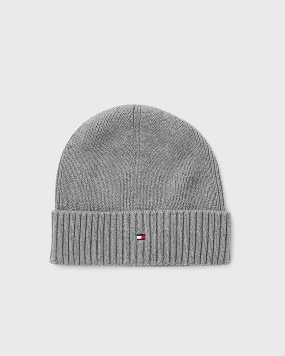 salt Sui mammal Tommy Hilfiger PIMA COTTON BEANIE Grey | BSTN Store