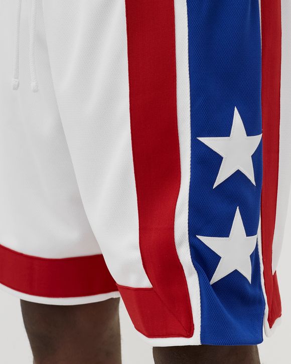 Technical jersey basketball shorts in red and white